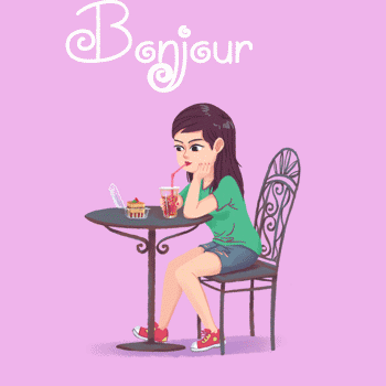 Gif animé bonjour bar